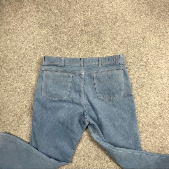 Wrangler Authentic Denim Mens 38x30 Blue Light Wash Straight Leg‎ Jeans - Picture 9 of 11